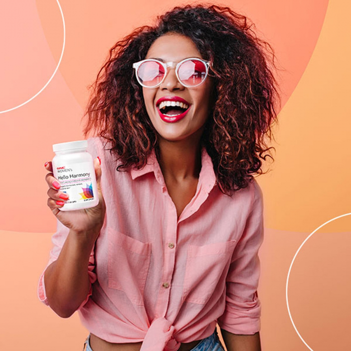 GNC Women`s Hello Harmony PMS, Formula pentru Echilibrul Hormonal, Emotional si Elasticitatea Pielii Femeilor, 90 cps [5]