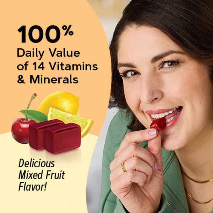  Gnc Women's Ultra Mega Soft Chews, Mixed Fruit, Multivitamine Pentru Femei Caramele Cu Aroma De Mix De Fructe, 60 Caramele [5]