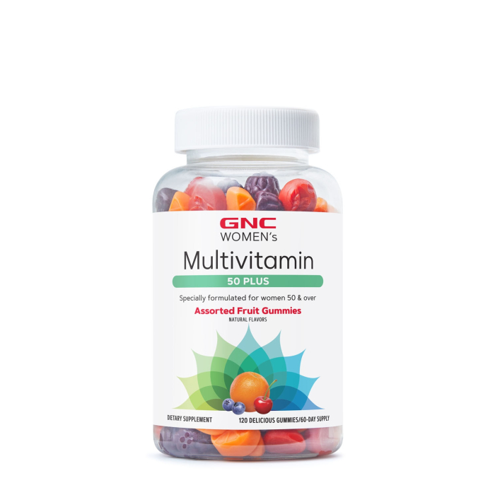 Gnc Womenâ€™s Multivitamin 50+ Gummies, Jeleuri Cu Multivitamine Pentru Femei 50+ Cu Aroma De Fructe Asortate, 120 Jeleuri [2]