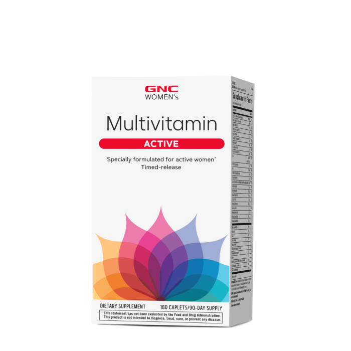 Gnc Womenâ€™s Multivitamin Active, Complex De Multivitamine Pentru Femei, 180 Cps [2]