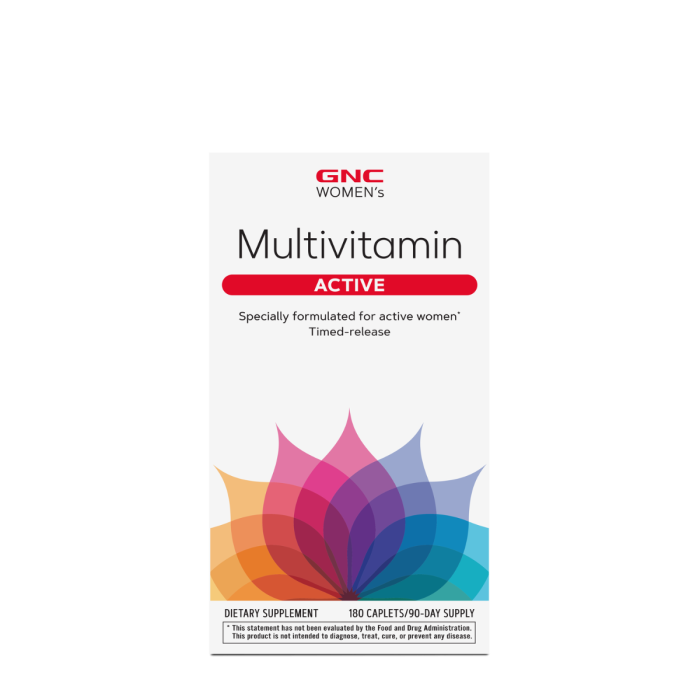 Gnc Womenâ€™s Multivitamin Active, Complex De Multivitamine Pentru Femei, 180 Cps [3]