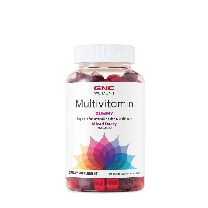 Gnc Womenâ€™s Multivitamin Gummy, Jeleuri Cu Multivitamine Pentru Femei Cu Aroma De Fructe De Padure, 120 Jeleuri [1]