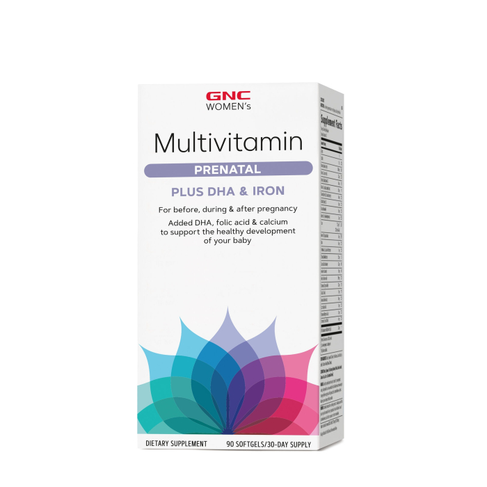 Gnc Womenâ€™s Multivitamin Prenatal Plus Dha & Iron, Formula Prenatala Cu Dha Si Fier, 90 Cps [1]
