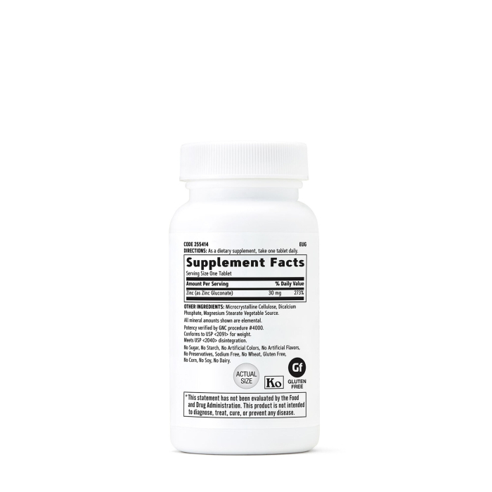 Gnc Zinc Gluconat 30 Mg, 100 Tb [2]