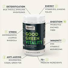 Good Green Vitality, Shake Proteic cu Multivitamine si Superalimente, 300g [3]