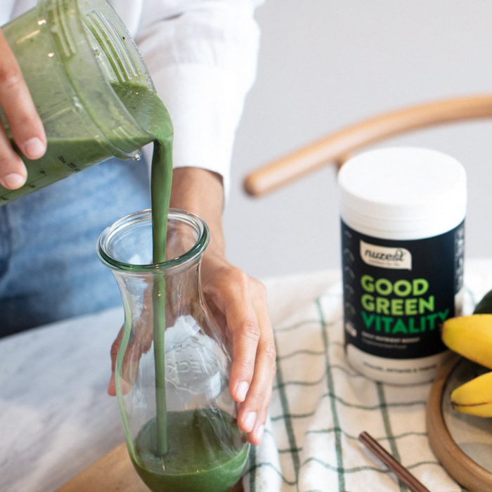 Good Green Vitality, Shake Proteic cu Multivitamine si Superalimente, 300g [4]