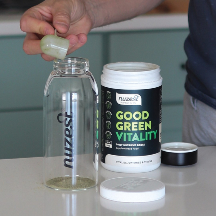 Good Green Vitality, Shake Proteic cu Multivitamine si Superalimente, 300g [2]