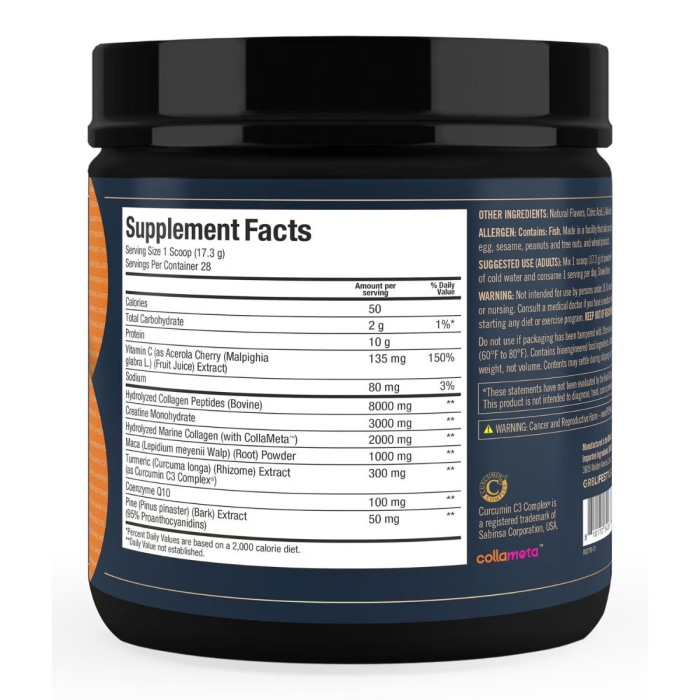 Gr8 Lifestyle Rejuven8 Collagen And Cellular Health With Sunrise Punch Flavor, Formula Pentru Sanatatea Pielii, Articulatiilor Si Regenerare Celulara, Cu Aroma De Sunrise Punch, 484.4 G [2]