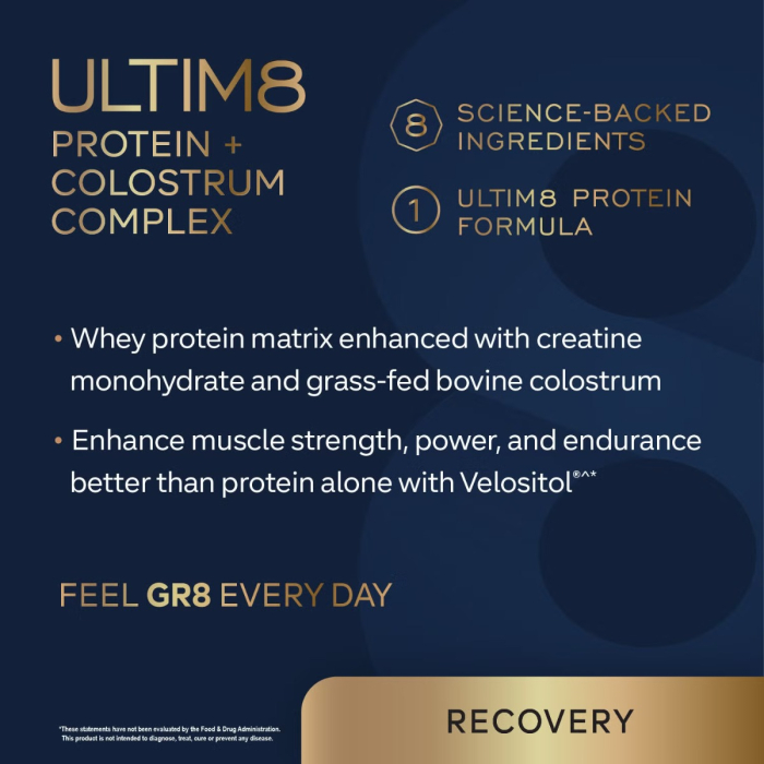 Gr8 Lifestyle Ultim8 Protein And Colostrum Complex With Vanilla Creme Flavor, Proteina Si Complex Cu Colostru, Cu Aroma De Crema De Vanilie, 1.15 Kg [3]