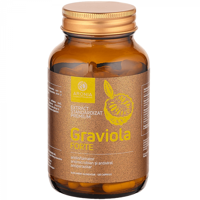 Graviola Forte — 120 capsule cu Graviola, fructul cu proprietăți antiinflamatoare, antimicrobiene, antivirale și antiparazitare [1]