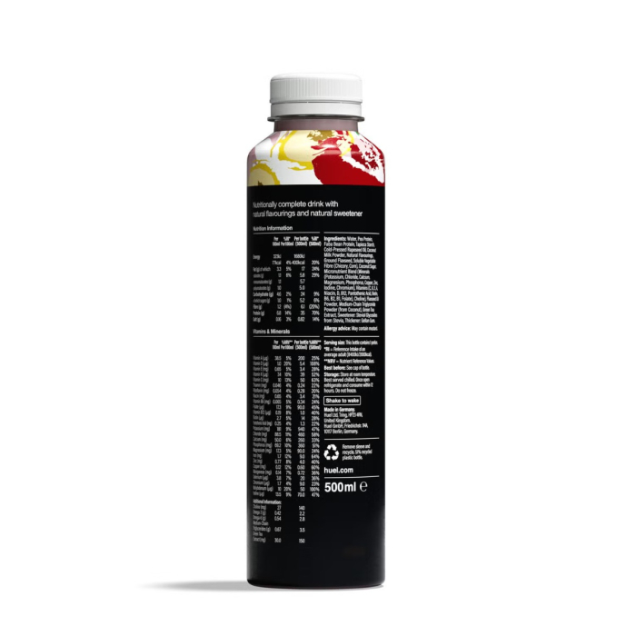 Huel Black Edition Rtd, High-protein Meal - Strawberry Banana, Shake Proteic Vegan Cu Aroma De Capsuni Si Banane, 500 Ml [3]