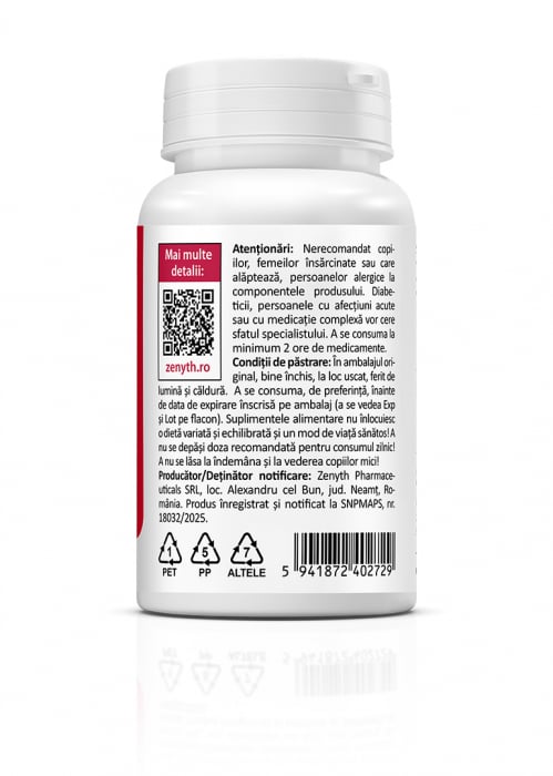 Berberina Optimum cu Berbevis® extract 550 mg * 30cps(Biodisponibilitate de până la 10x mai mare decât un extract obișnuit de berberină) [2]