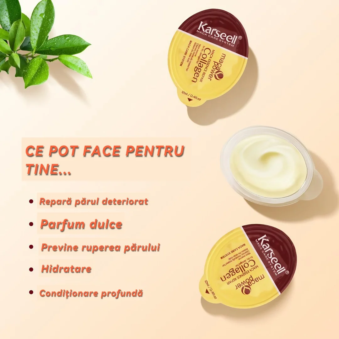 Karseell Maca Essence Repair Collagen ( Tratament Profesional pentru Repararea Parului Deteriorat, Set de 8 Fiole) * 12ml x8 [2]