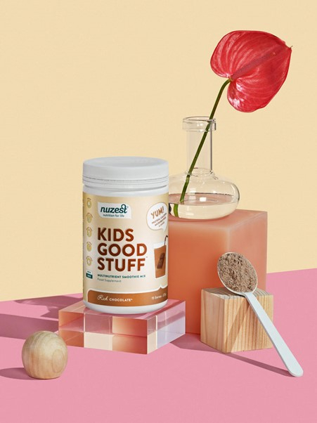 Kids Good Stuff, Shake Proteic cu Multivitamine, Ciocolata, 225g [2]
