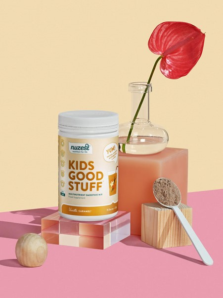 Kids Good Stuff, Shake Proteic cu Multivitamine, Vanilie si Caramel, 225g [2]