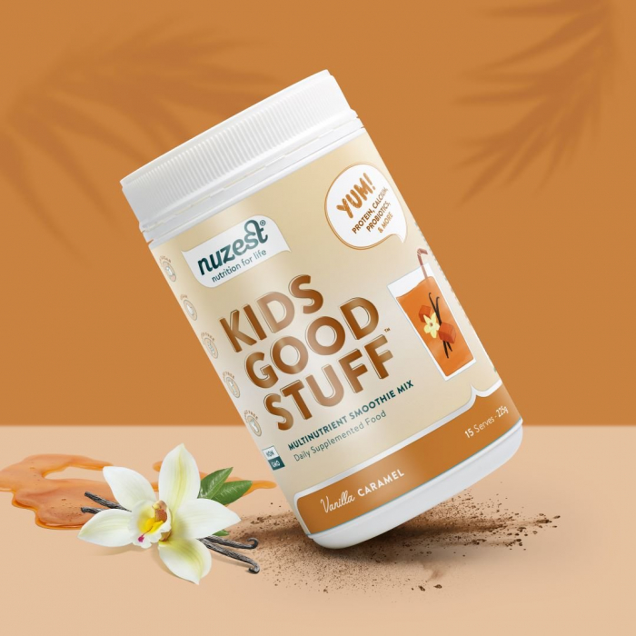 Kids Good Stuff, Shake Proteic cu Multivitamine, Vanilie si Caramel, 225g [1]