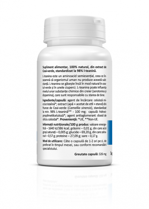 L-THEANINE(Imbunatateste concentrarea, activitatea cerebrala si reduce stresul) * 30cps [2]