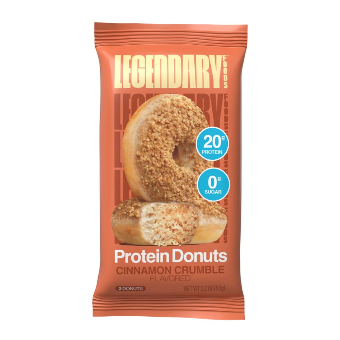 Legendary Foods Protein Donut With Cinnamon Crumble Flavor, Gogoasa Proteica Cu Aroma De Topping Crocant Cu Scortisoara, 63 G [1]