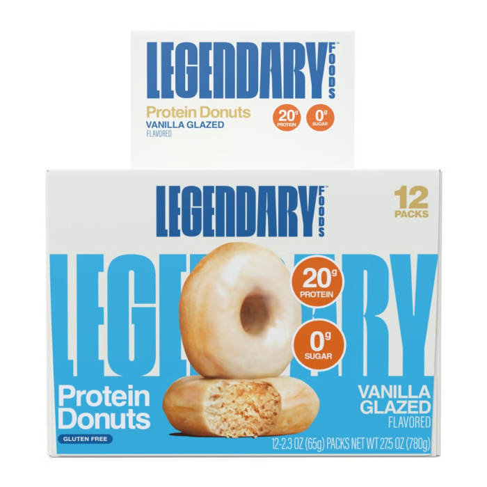 Legendary Foods Protein Donut With Vanilla Glazed, Gogoasa Proteica Cu Glazura De Vanilie, 65 G [3]