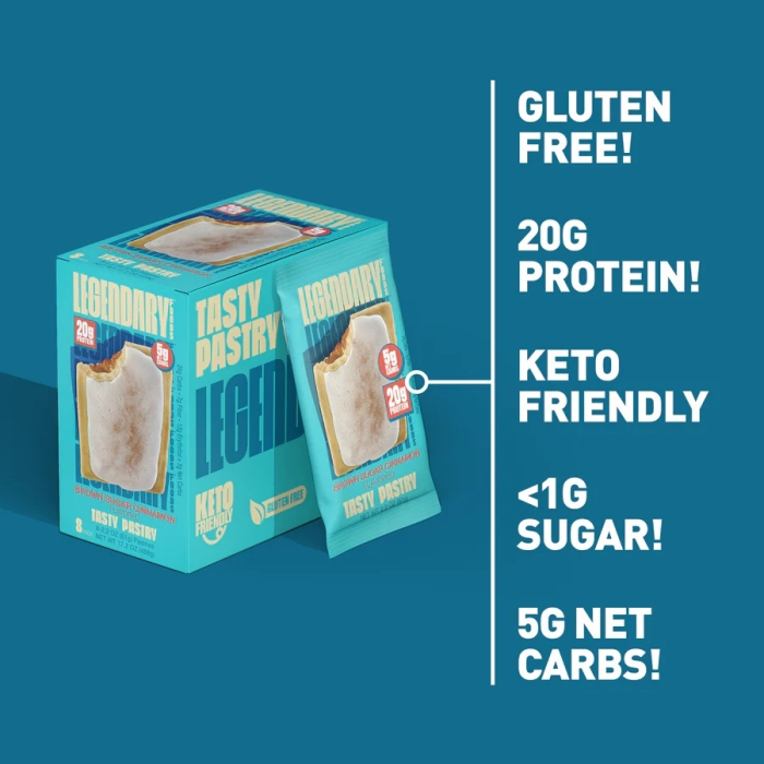 Legendary Foods Tasty Pastry Cake Style, Prajitura Proteica Cu Aroma De Scortisoara Si Zahar Brun, 61 G [4]