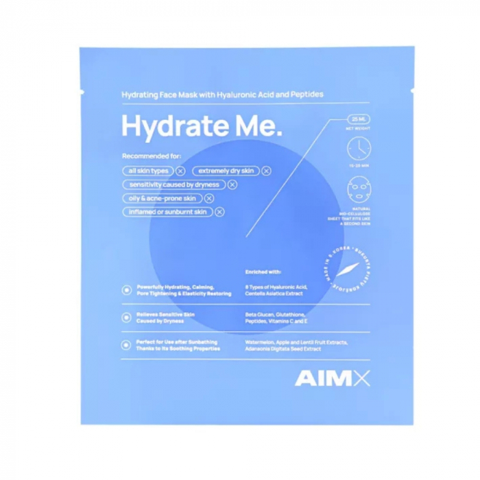 Masca Hydrate Me cu peptide, vitamina C si acid hialuronic (25ml), AIMX [1]