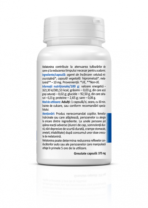 Melatonina Forte 10 mg(INSOMNII si intarirea imunitatii) [2]