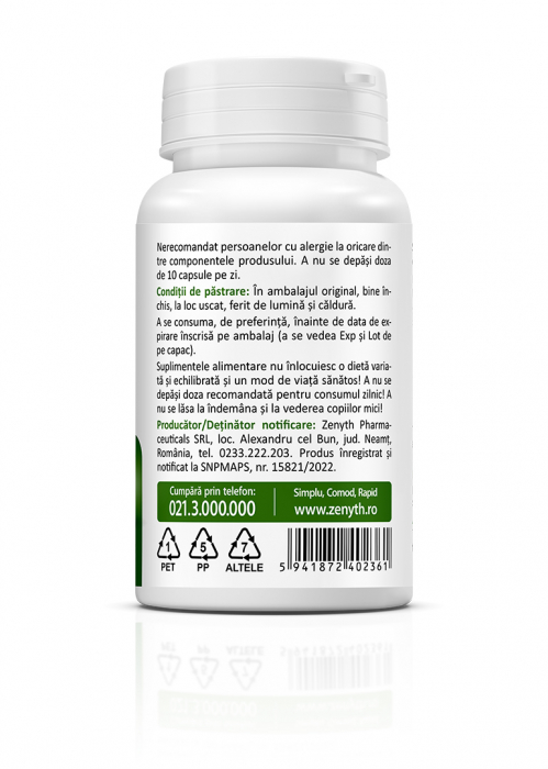 Monolaurin 500 mg(extract din nuca de cocos cu efect antibacterian, antifungic, antiviral.) * 30cps [2]