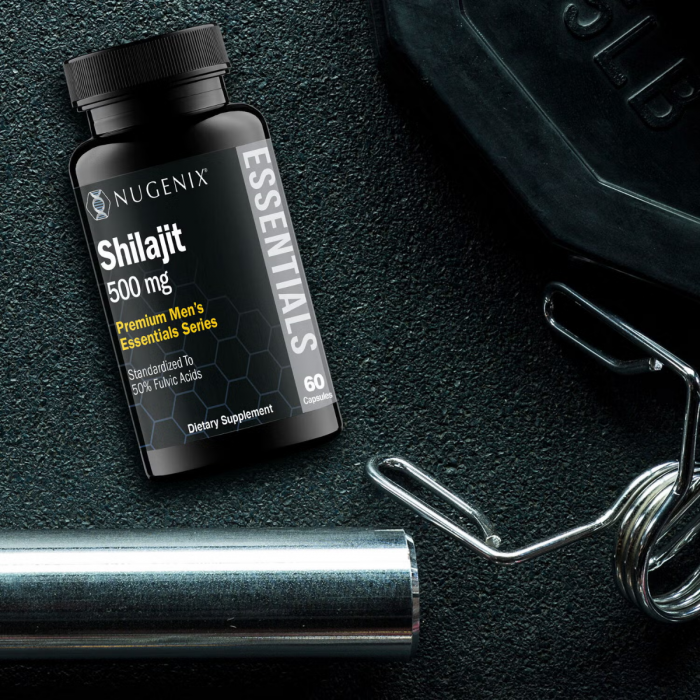 Nugenix Shilajit 500 Mg, Rasina Pura De Shilajit Din Himalaya, 60 Cps [6]