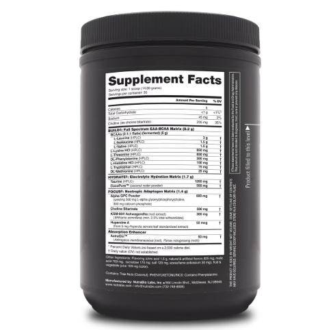Nutrabio Alpha Eaa Grape Berry Crush Flavor, Aminoacizi Cu Aroma De Struguri Si Fructe De Padure, 444 G [2]