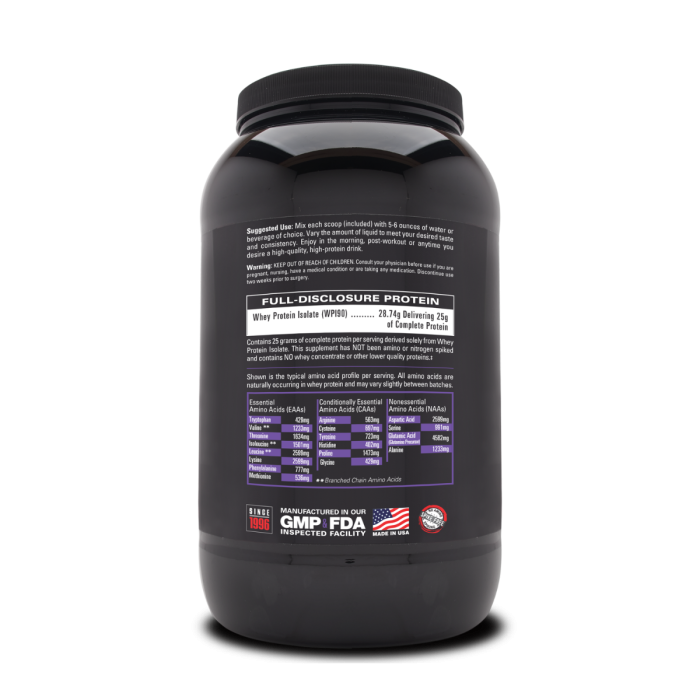 Nutrabio Whey Protein Isolate Blueberry Muffin, Izolat De Proteina Din Zer Cu Aroma De Briose Cu Afine, 907 G [3]