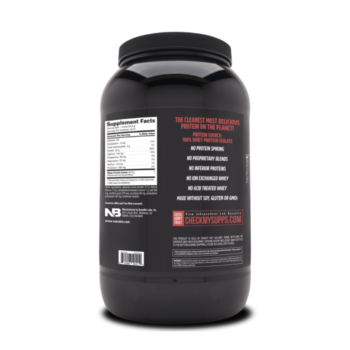 Nutrabio Whey Protein Isolate Chocolate Dipped Macaroon With Real Coconut Flakes, Izolat De Proteina Din Zer Cu Aroma De Macarons In Ciocolata Si Fulgi De Cocos, 907 G [2]