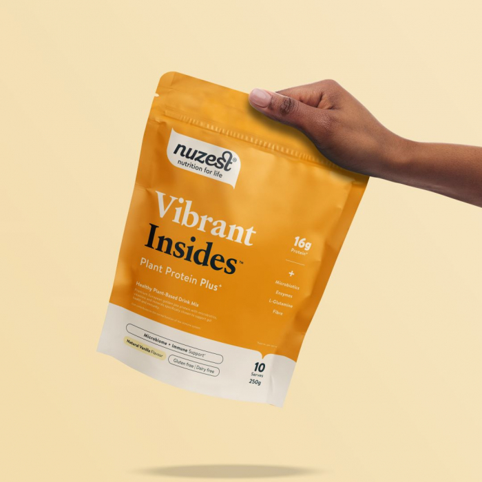 Nuzest Protein Plus Vibrant Insides (Microbiom), Aroma Vanilie, 250g [1]
