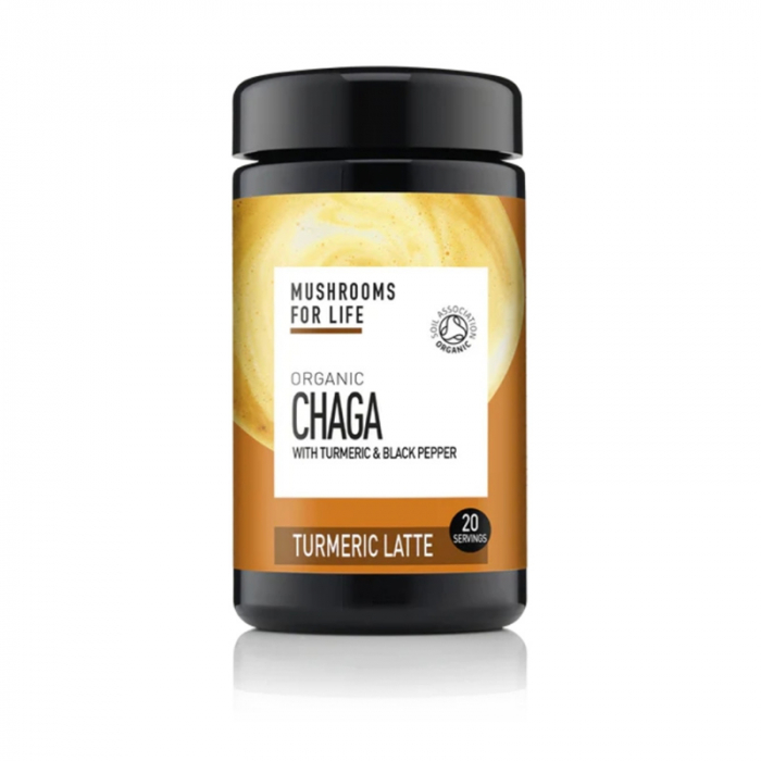 Organic Chaga Turmeric Latte Pure Grade Extract 120 grame (20 portii), MushroomsForLife [1]