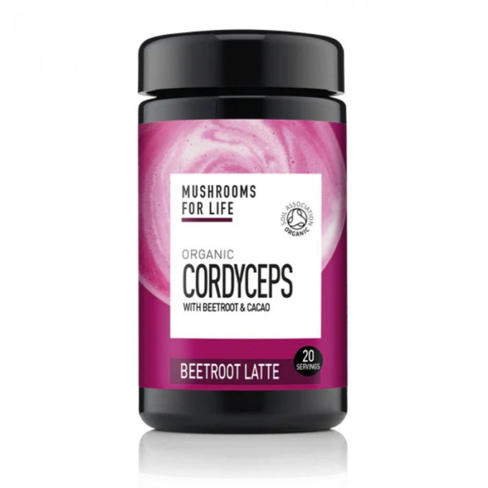 Organic Cordyceps Beetroot Latte Pure Grade Extract 130 grame (20 portii), MushroomsForLife [1]