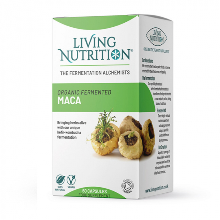 Organic Fermented Maca 600 mg Full Spectrum (60 capsule), Living Nutrition [2]