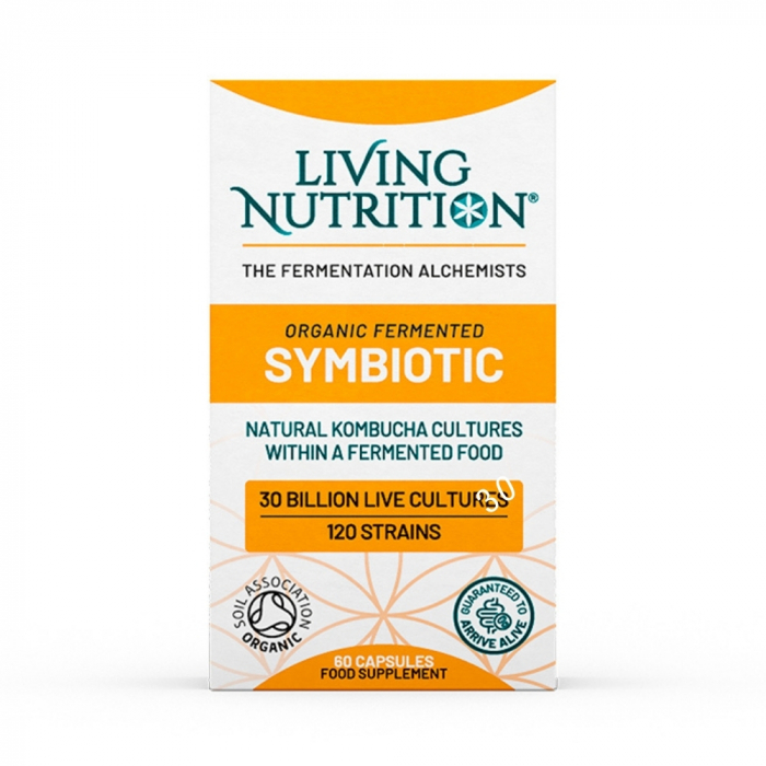 Organic Fermented SYMBIOTIC, prebiotic si probiotic, 30 mld CFU (60 capsule), Living Nutrition [1]