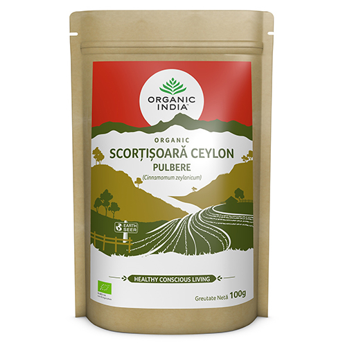 ORGANIC INDIA Scorțișoară Ceylon Certificată Ecologic Pudra 100g | Fără Gluten [1]