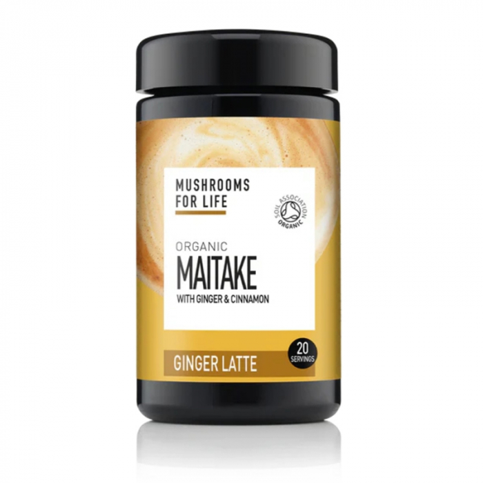 Organic Maitake Ginger Latte 1000 mg Pure Grade Extract 110 grame (20 portii), MushroomsForLife [1]