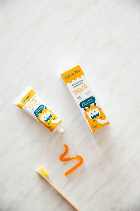 Pasta de dinti naturala pentru copii cu portocale si clementine 50ml Nordics [3]