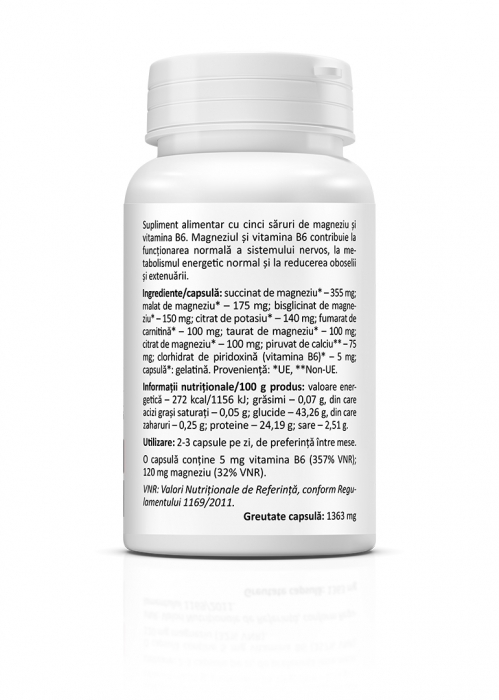 PentaMag (succinat/bisglicinat/citrat/malat de Magneziu si vit B6) [2]