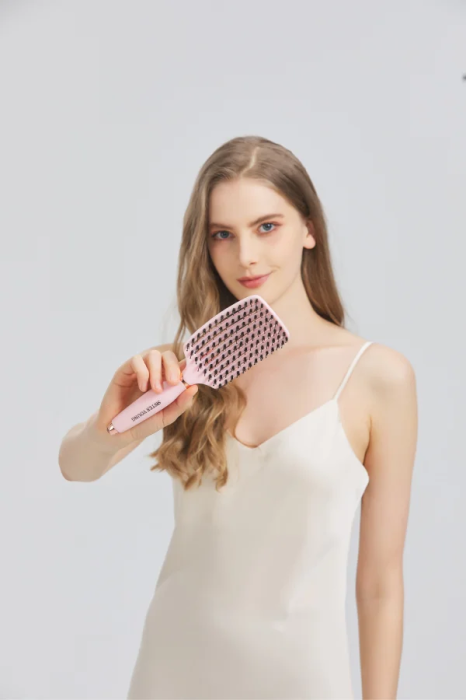 Perie de păr pentru descalcire cu peri de mistret OVIA BV SISTER YOUNG  Fucsia [6]