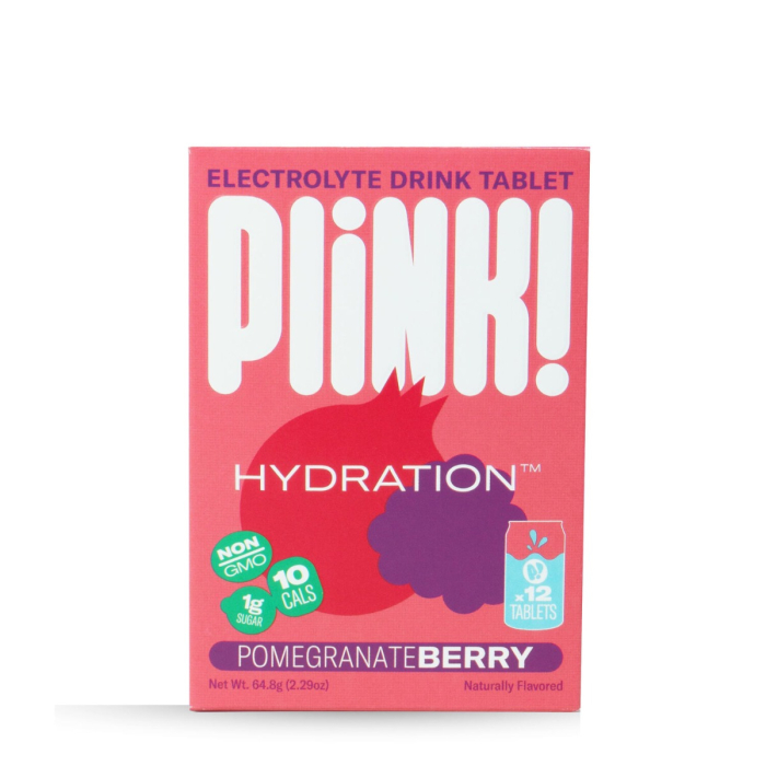 Plink! Electrolyte Drink Tablets Pomegranate Berry Flavor, Electroliti Cu Aroma De Rodie, 12 Tb [1]