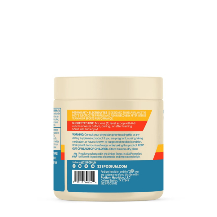 Podium Salt + Electrolytes, Supliment Electrolitic Pentru Sport Si Hidratare Intensa, Aroma Capsuni, 162 G [3]