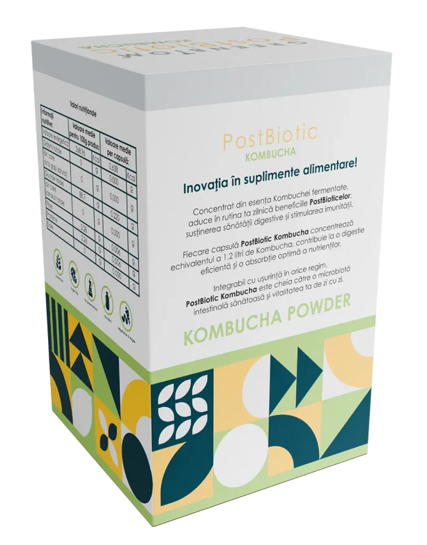 POSTBIOTIC ( KOMBUCHA - DETOXIFIERE COLON SI ÎMBUNĂTĂTIRE SISTEM DIGESTIV) *120 cps [2]