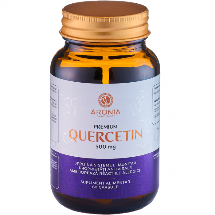 Premium Quercetin 500 mg — 60 capsule cu proprietăți antioxidante, antiinflamatorii, antivirale și antihistaminice [1]