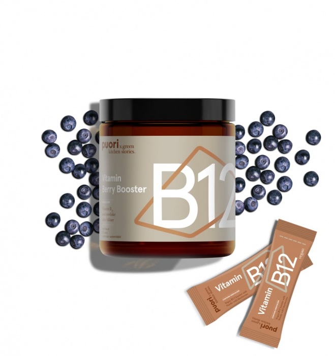 Puori Vitamina B12 - Vegan - Afine Sălbatice - 20 pliculete [1]