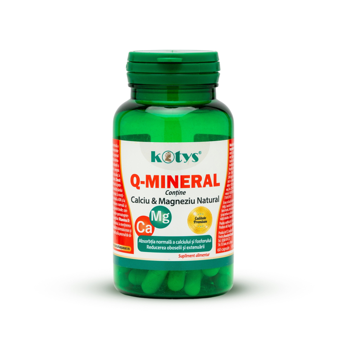 Q-Mineral cu Calciu si Magneziu natural 60 cps Kotys [1]