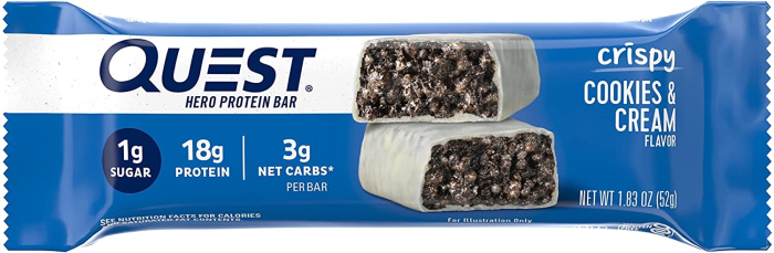 Quest Hero Crispy Baton Proteic Cu Aroma De Biscuiti Cu Crema, 52 G [1]