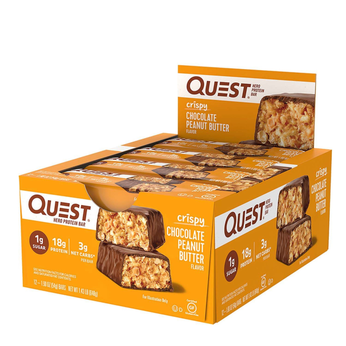 Quest Hero Crispy Baton Proteic Cu Aroma De Ciocolata Si Unt De Arahide, 54 G [2]