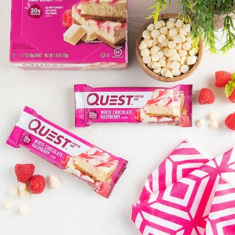 Quest Protein Bar, Baton Proteic, Cu Aroma De Ciocolata Alba Si Zmeura, 60g [7]